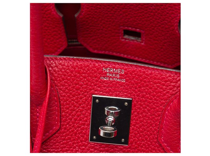 Hermès Red Clemence Birkin Retourne 30 Rosso - vista 5