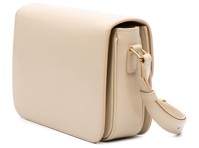 Céline Celine Beige Classique Shiny Calfskin Triomphe Crossbody - vista 2