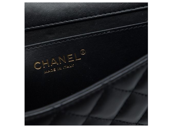 Chanel Black CC Quilted Lambskin Fantasy Pearl Single Flap Nero - vista 5