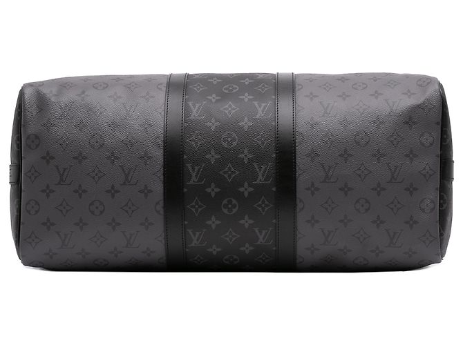 Louis Vuitton Gray Monogram Eclipse Reverse Keepall Bandouliere 50 Castaño - vista 3