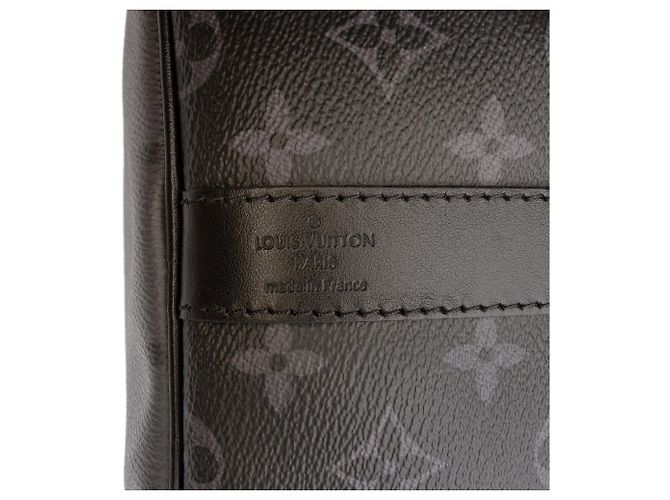 Louis Vuitton Gray Monogram Eclipse Reverse Keepall Bandouliere 50 Castaño - vista 5