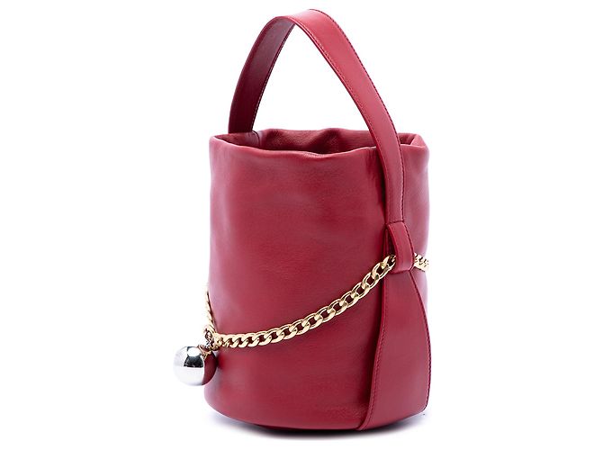 Prada Red Mini Nappa Petit Sac Bucket Bag Rosso - vista 2