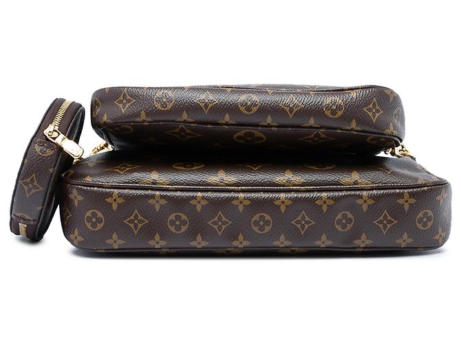 Louis Vuitton Brown Monogram Multi Pochette Accessoires Marrone - vista 3