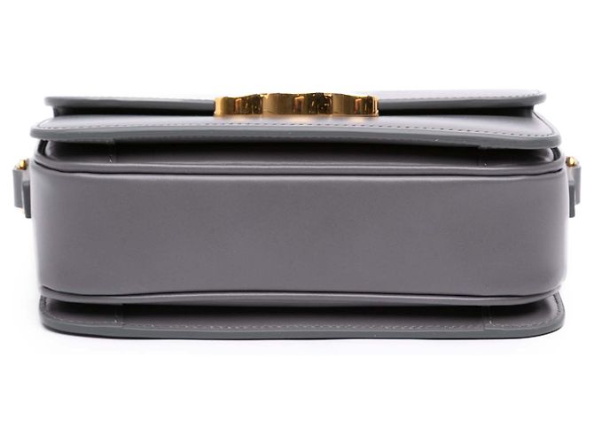 Céline Celine Gray Teen Shiny Calfskin Triomphe Crossbody - vista 3