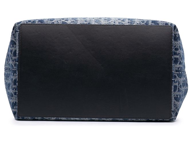 Sac Dior Toujours Medium en denim bleu Oblique - vue 3