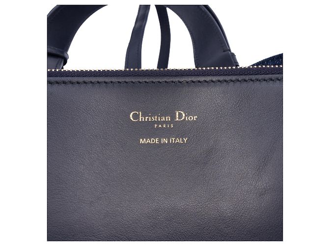 Sac Dior Toujours Medium en denim bleu Oblique - vue 5