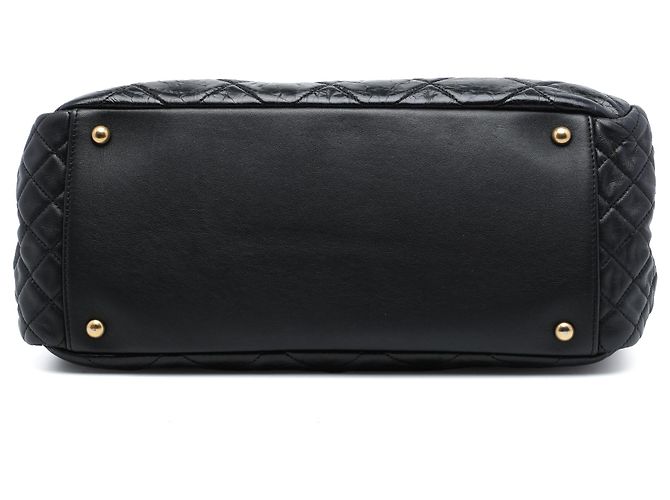 Borsa Chanel Reissue Tote in vitello craquelé lucido nero - vista 3