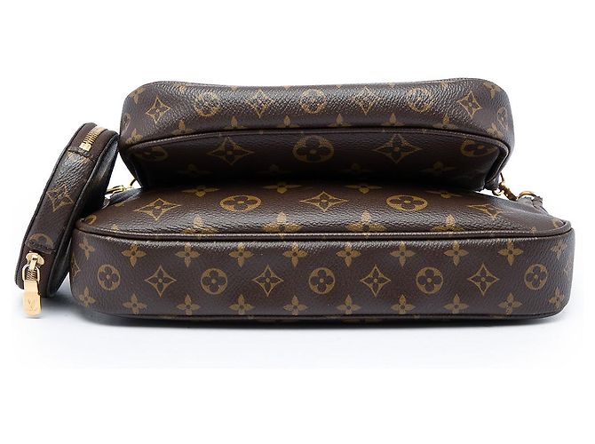 Louis Vuitton Brown Monogram Multi Pochette Accessoires Marrone - vista 3