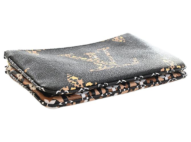 Louis Vuitton Black Monogram Giant Jungle Double Zip Pochette Nero - vista 5