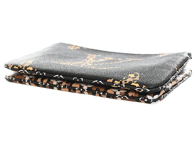 Louis Vuitton Black Monogram Giant Jungle Double Zip Pochette Nero - vista 6