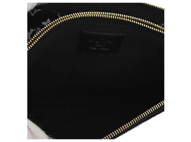 Louis Vuitton Black Monogram Giant Jungle Double Zip Pochette Nero - vista 8