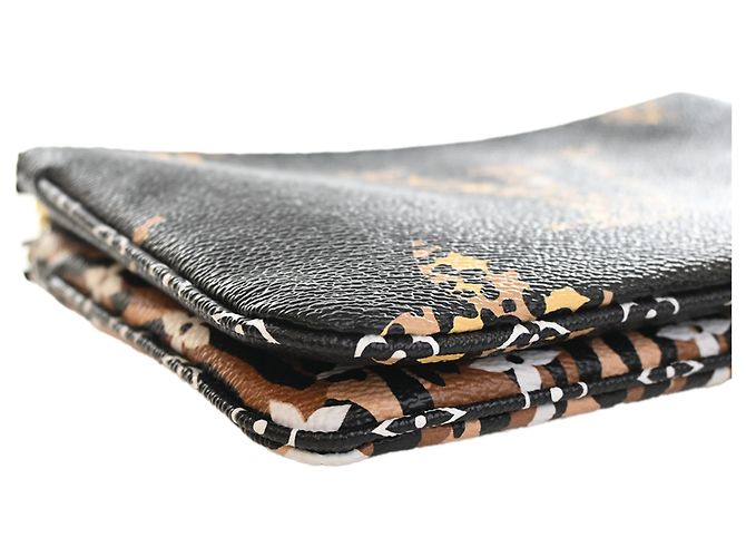 Louis Vuitton Black Monogram Giant Jungle Double Zip Pochette Nero - vista 9