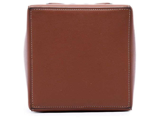 Céline Borsa Cube in pelle di vitello marrone Cuir Triomphe Celine - vista 3