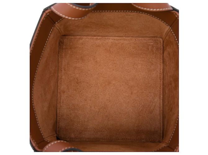 Céline Borsa Cube in pelle di vitello marrone Cuir Triomphe Celine - vista 4