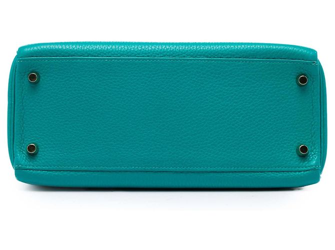Hermès Blue Clemence Kelly II Retourne 28 Turchese - vista 3
