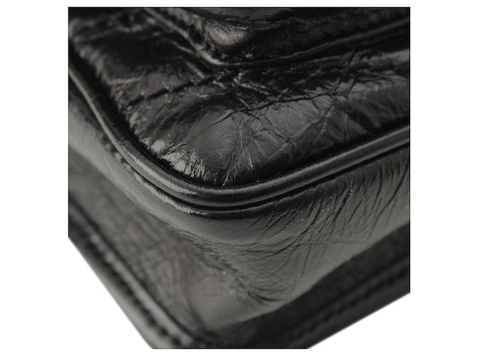 Saint Laurent Mini Niki in pelle di vitello grana grossa nera Nero - vista 10