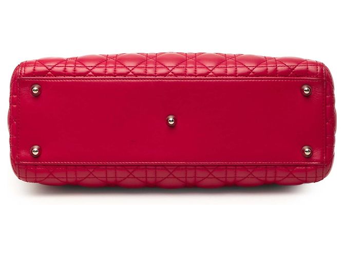 Dior Pink Large Lambskin Cannage Lady Dior Rosa - vista 3