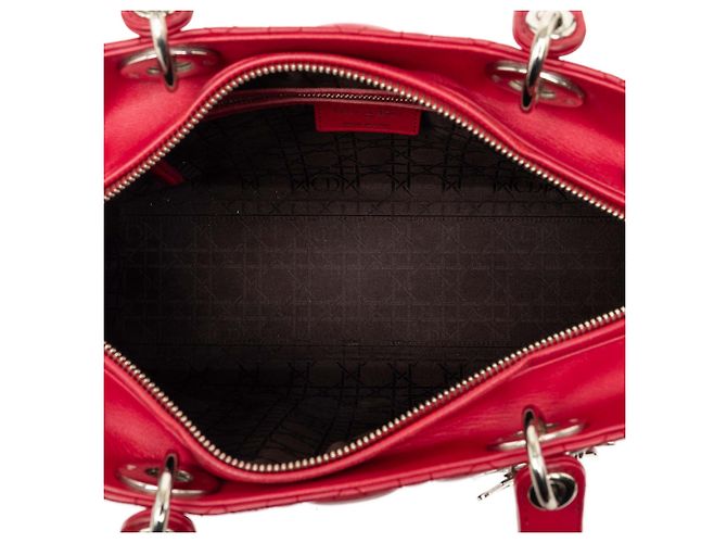 Dior Pink Large Lambskin Cannage Lady Dior Rosa - vista 4