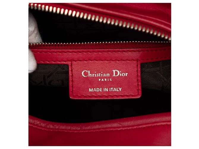 Dior Pink Large Lambskin Cannage Lady Dior Rosa - vista 5
