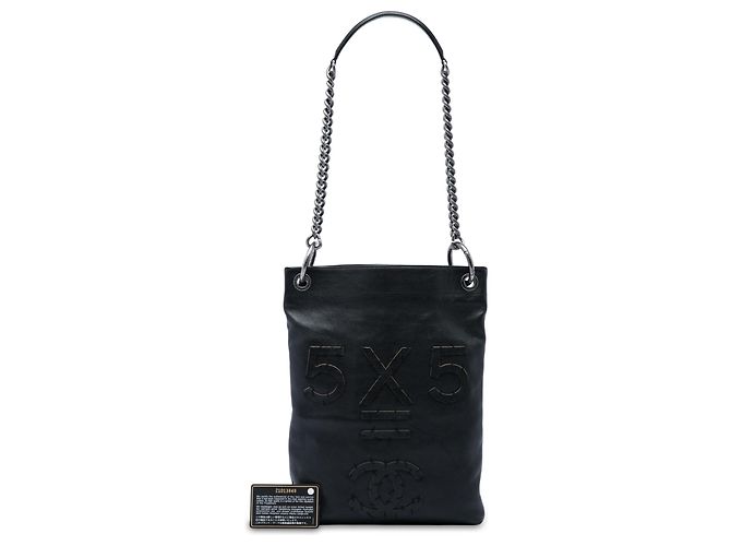 Borsa a tracolla Chanel Black Oser Sans Poser CC in pelle di vitello Nero - vista 6