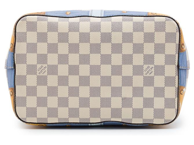 Néonoé Louis Vuitton White Damier Azur Summer Trunks Neonoe Bianco - vista 3