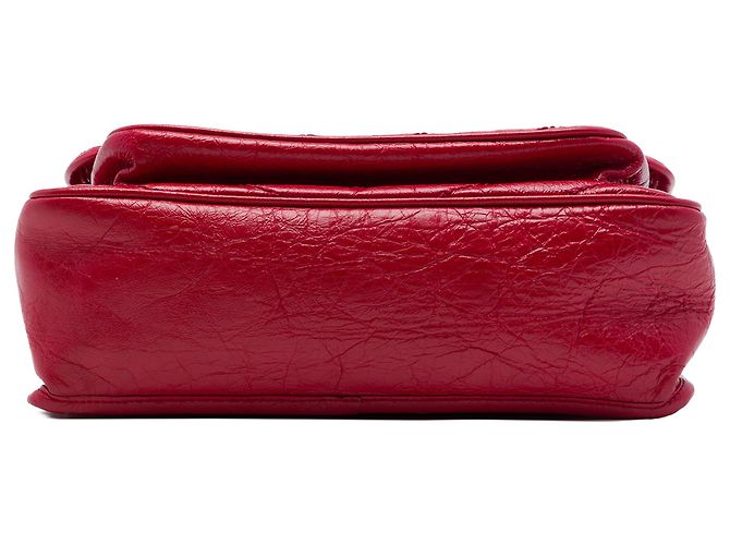 Saint Laurent Niki in pelle di vitello grana grossa rossa Medium Rosso - vista 3