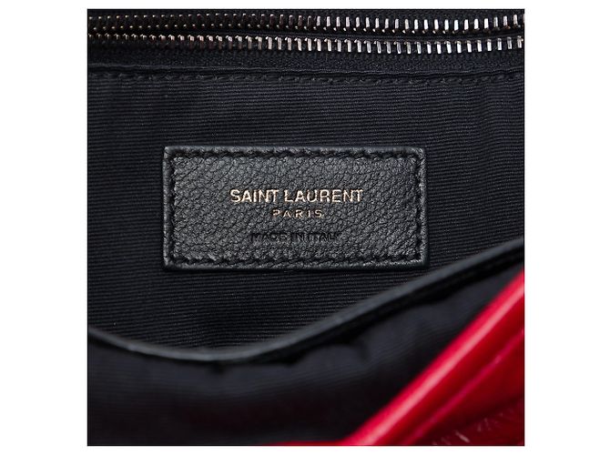 Saint Laurent Niki in pelle di vitello grana grossa rossa Medium Rosso - vista 5