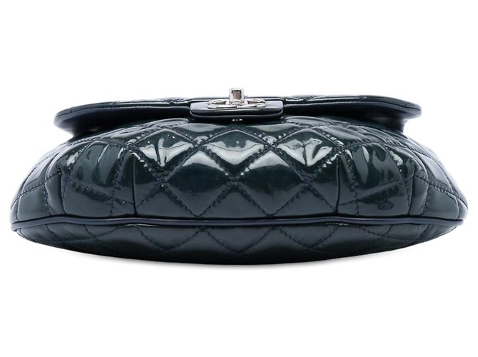 Chanel Green Medium Quilted Patent Bubble CC Flap Verde Verde scuro - vista 3