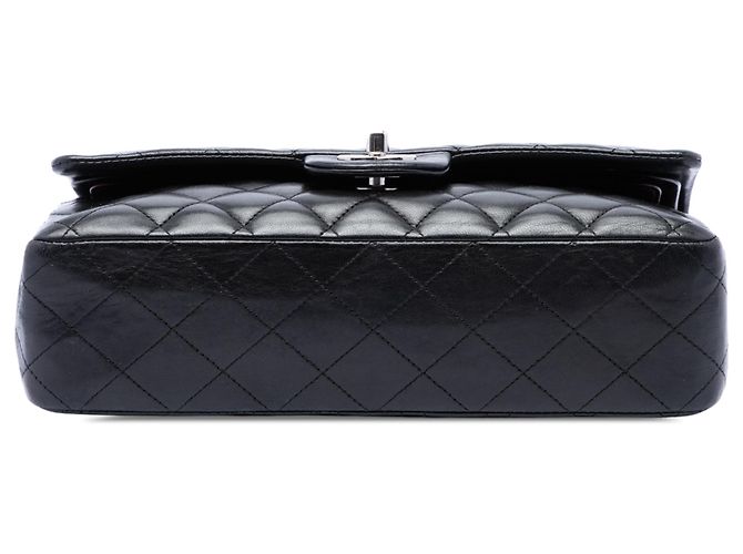 Chanel Black Medium Classic Lambskin Double Flap Nero - vista 3