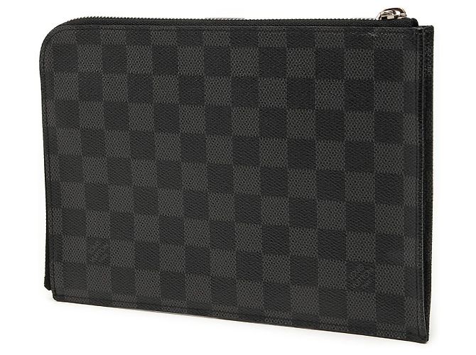 Louis Vuitton Black Damier Graphite Pochette Jour PM Nero - vista 2