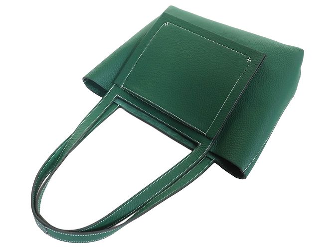 Hermès Green Clemence Cabasellier 31 Verde - vista 11