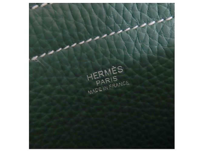 Hermès Green Clemence Cabasellier 31 Verde - vista 5