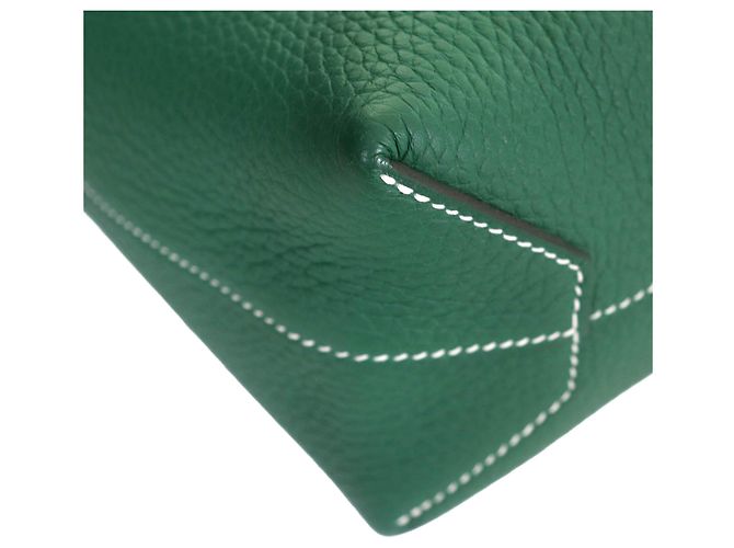 Hermès Green Clemence Cabasellier 31 Verde - vista 8