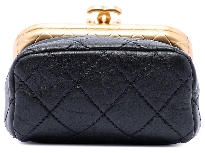 Sac My Crush Chanel en agneau matelassé micro noir - vue 3