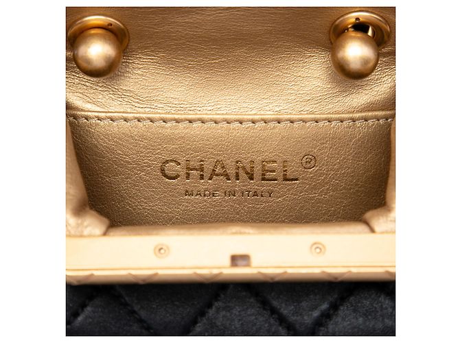 Sac My Crush Chanel en agneau matelassé micro noir - vue 5