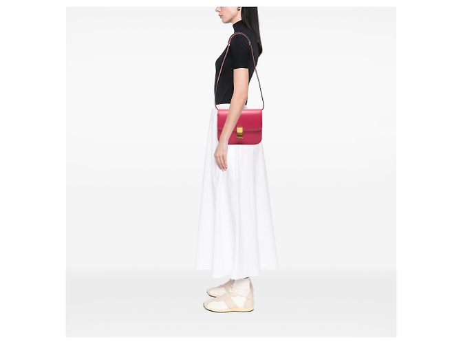 Céline Celine Pink Medium Calfskin Classic Box Rosa - vista 6