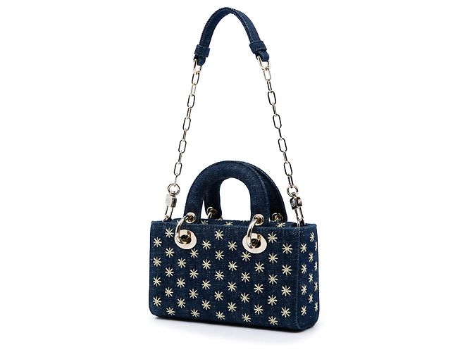 Dior Blue Micro Denim Embroidered Star Lady D Joy - vista 2