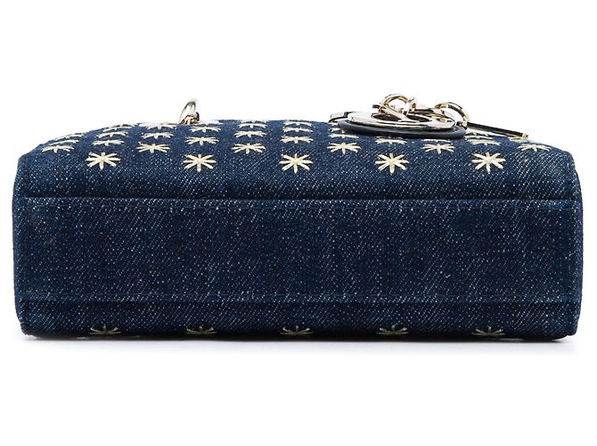 Dior Blue Micro Denim Embroidered Star Lady D Joy - vista 3