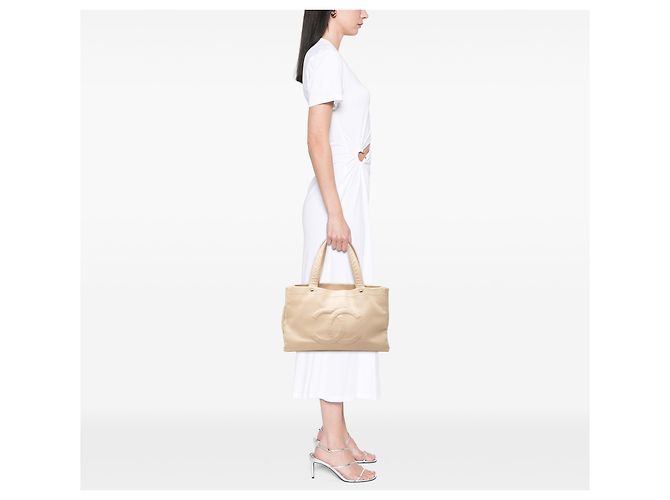 Chanel Brown CC Caviar Soft Shopping Tote Braun Beige - Ansicht 6