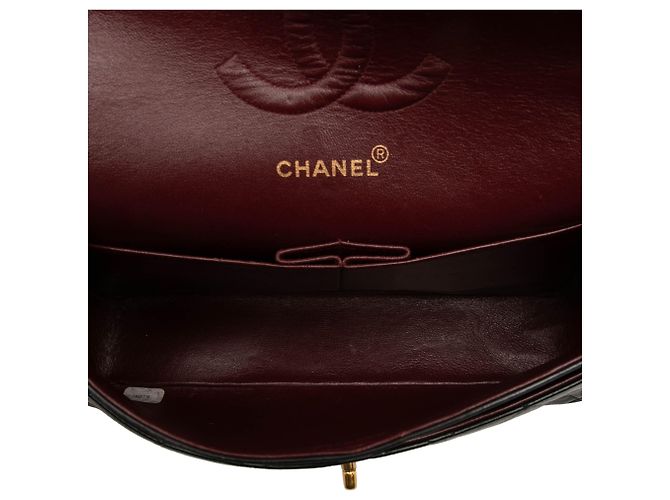 Chanel Black Medium Classic Lambskin Double Flap Nero - vista 4