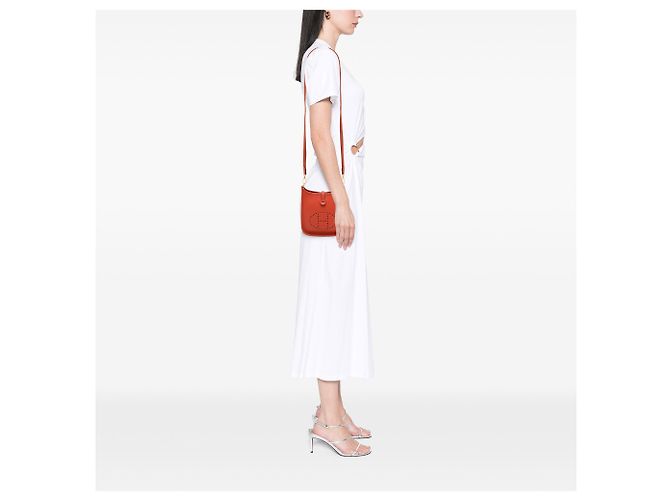 Hermès Orange Clemence Evelyne TPM 16 Arancione - vista 6