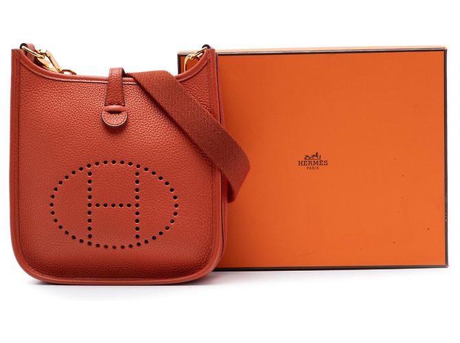 Hermès Orange Clemence Evelyne TPM 16 Arancione - vista 7
