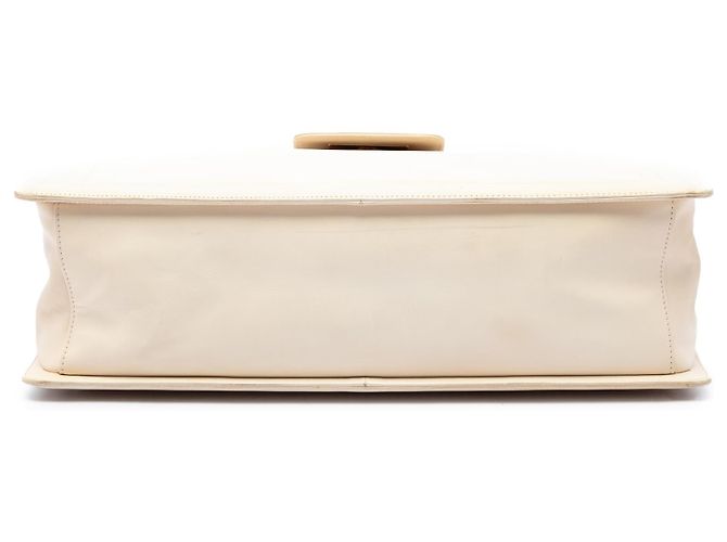 Borsa tote Chanel Boy Reverso Shopping in vitello bianco Crudo - vista 3