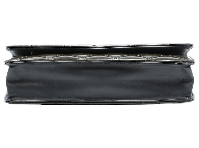 Chanel Gray CC Quilted Patent Wallet On Chain Braun Anthrazitgrau - Ansicht 3