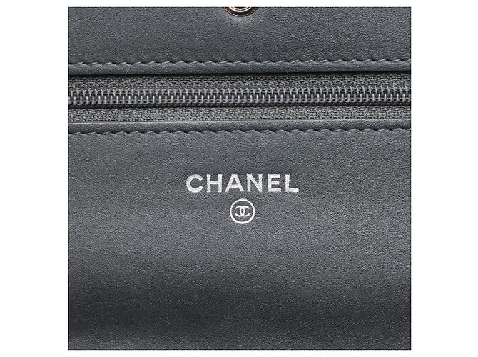 Chanel Gray CC Quilted Patent Wallet On Chain Braun Anthrazitgrau - Ansicht 5