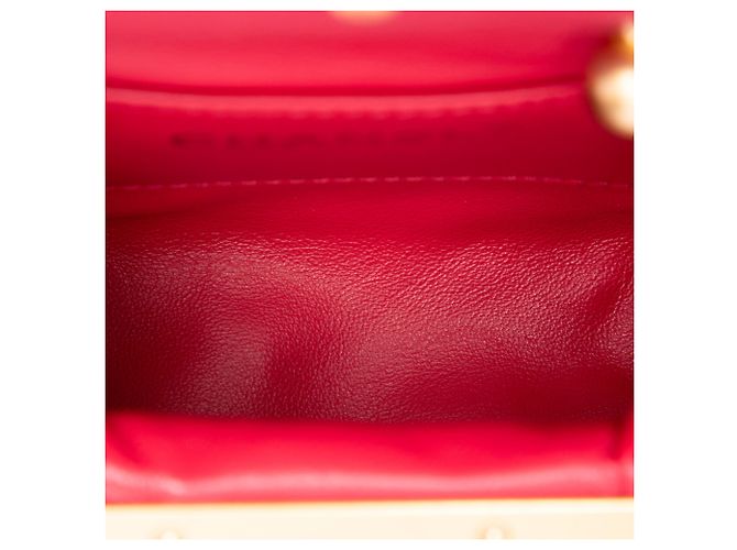 Borsa My Crush Chanel in pelle d'agnello micro matelassé dorata D'oro - vista 4