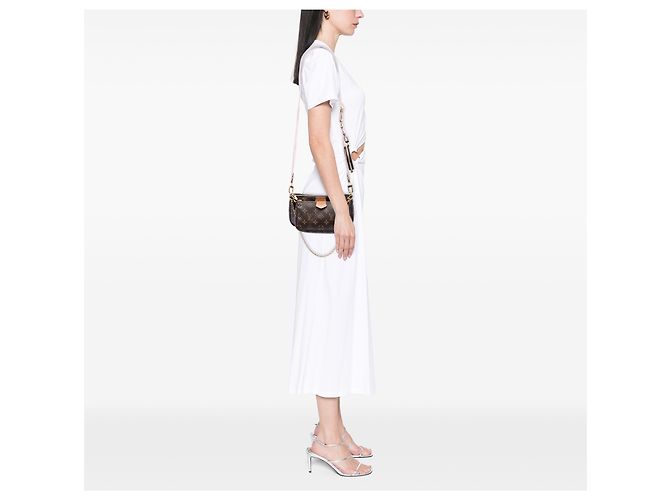Louis Vuitton Brown Monogram Multi Pochette Accessoires Marrone - vista 6