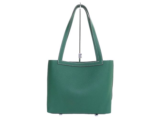 Hermès Green Clemence Cabasellier 31 Grün - Ansicht 2