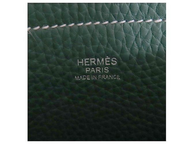 Hermès Green Clemence Cabasellier 31 Grün - Ansicht 5