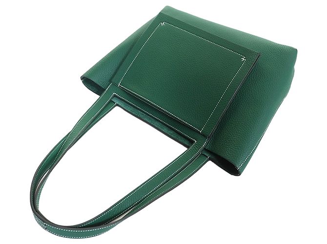 Hermès Green Clemence Cabasellier 31 Grün - Ansicht 6